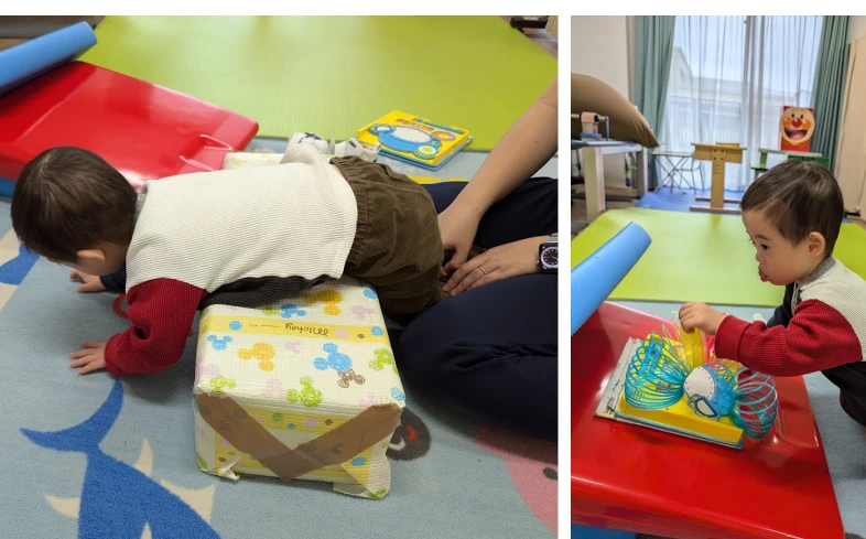 A child taking part in a therapy activity